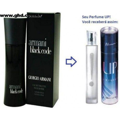 perfume masculino armani black da up essencias 50ml